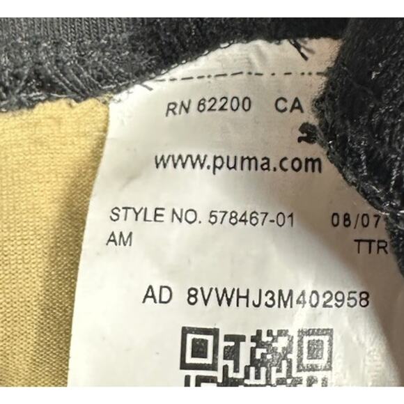 Puma Way 1 Athletic Leggings Black Animal Leopard Print Side Stripe Cotton S - Picture 7 of 8
